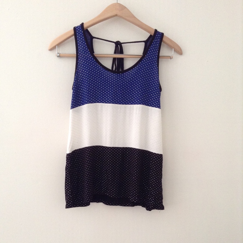 Striped Studio Y Tank Top- Extra Small